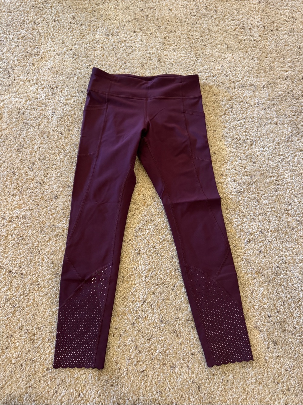 Wine Maroon lululemon tight stuff tight size 6 leggings